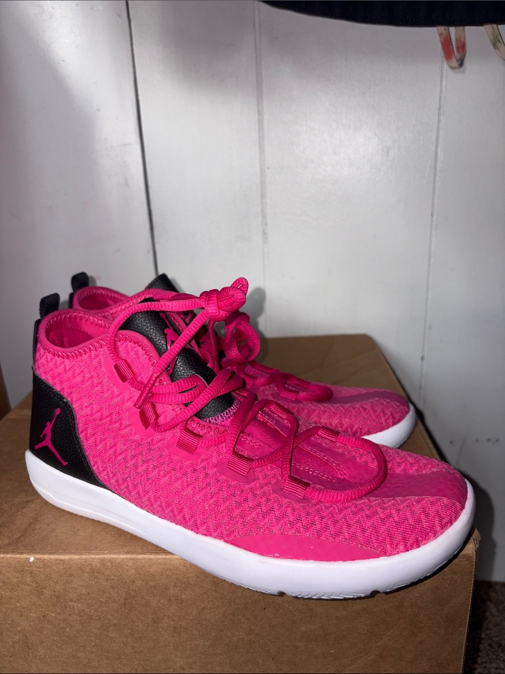 Jordan Girls Hot Pink Athletic Sneakers size 7Y